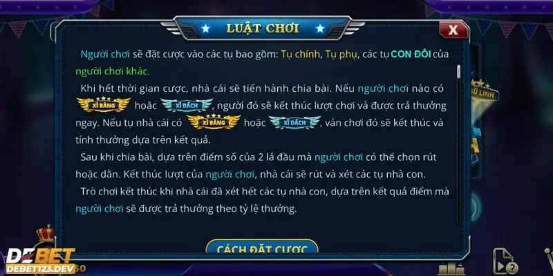 cách chơi xì dách Đại Phú Quý Debet Hướng dẫn cách chơi xì dách Đại Phú Quý Debet chi tiết