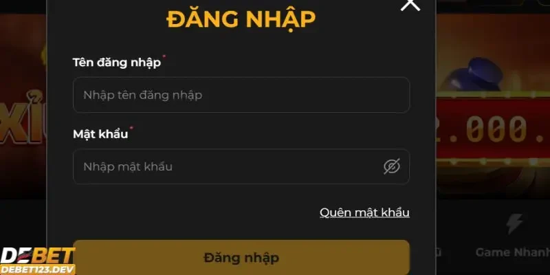 đăng nhập Debet Hướng dẫn đăng nhập Debet