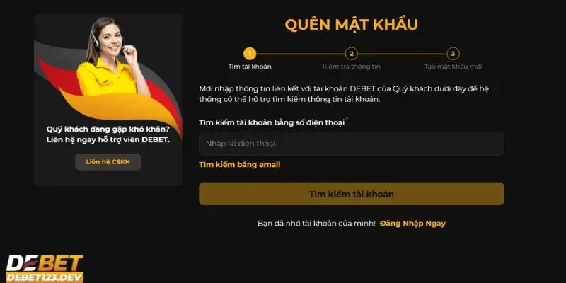 đăng nhập Debet Bật mí cách khắc phục các lỗi thường gặp khi đăng nhập Debet