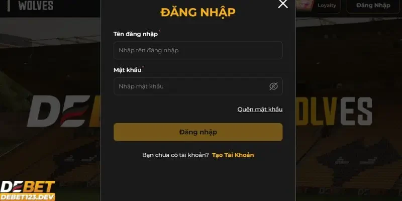 hướng dẫn Debet Hướng dẫn Debet về quá trình đăng nhập tài khoản đơn giản