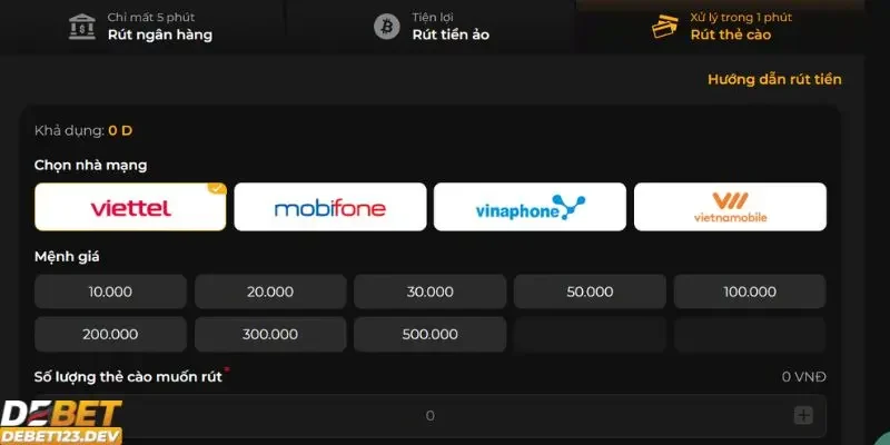 rút tiền Debet Hướng dẫn từng bước cách rút tiền Debet nhanh chóng